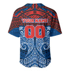 Personalized Newcastle Knights Baseball Jersey Polynesian Tribal Pattern Style