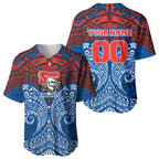 Personalized Newcastle Knights Baseball Jersey Polynesian Tribal Pattern Style