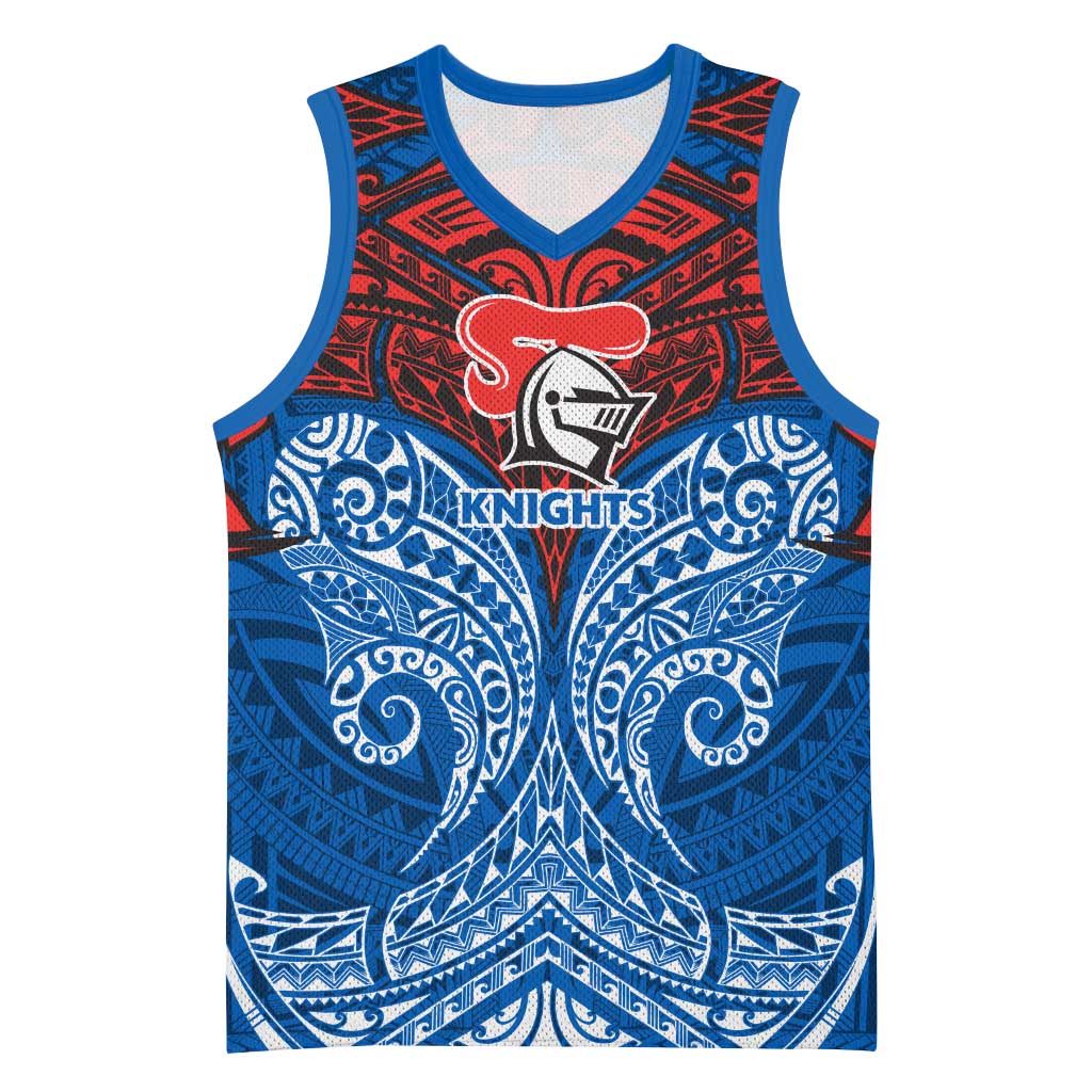Personalized Newcastle Knights Basketball Jersey Polynesian Tribal Pattern Style
