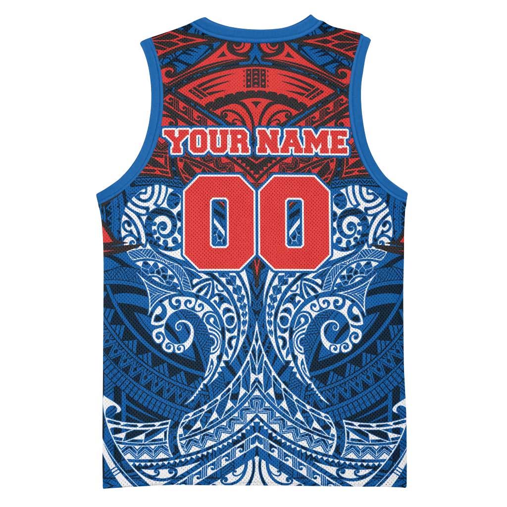 Personalized Newcastle Knights Basketball Jersey Polynesian Tribal Pattern Style