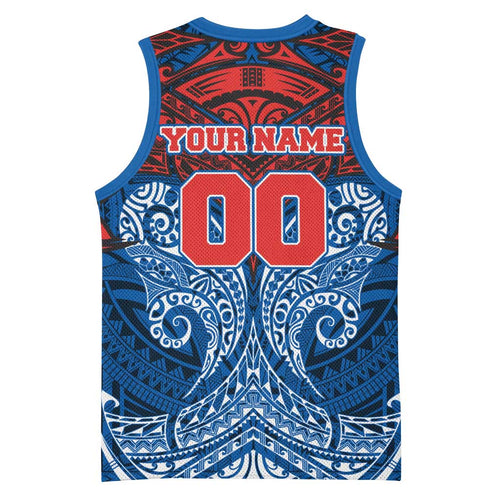 Personalized Newcastle Knights Basketball Jersey Polynesian Tribal Pattern Style