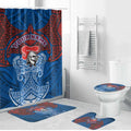 Personalized Newcastle Knights Bathroom Set Polynesian Tribal Pattern Style