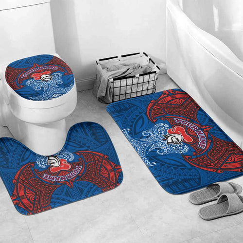 Personalized Newcastle Knights Bathroom Set Polynesian Tribal Pattern Style