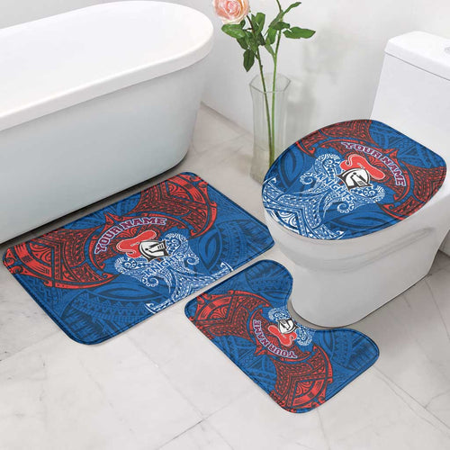 Personalized Newcastle Knights Bathroom Set Polynesian Tribal Pattern Style