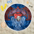 Personalized Newcastle Knights Beach Blanket Polynesian Tribal Pattern Style