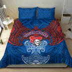 Personalized Newcastle Knights Bedding Set Polynesian Tribal Pattern Style