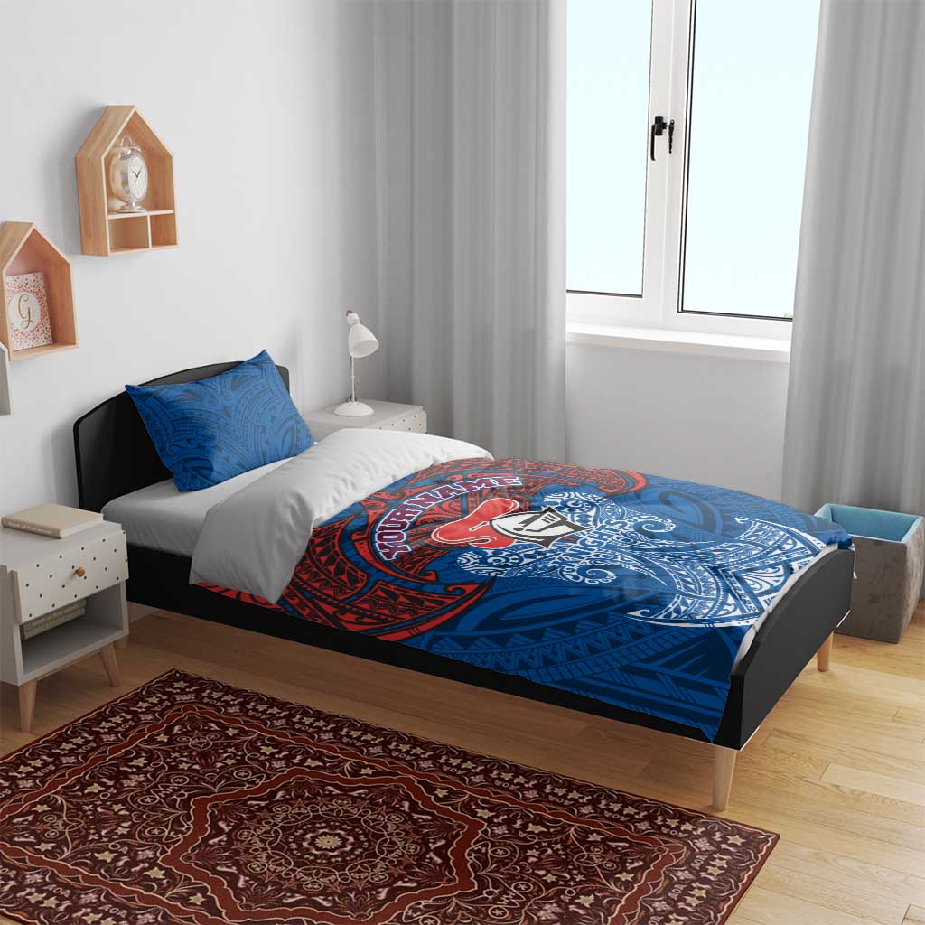 Personalized Newcastle Knights Bedding Set Polynesian Tribal Pattern Style