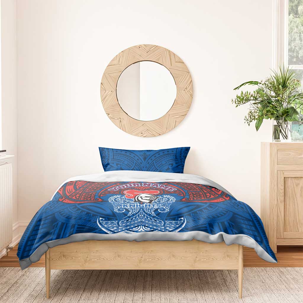Personalized Newcastle Knights Bedding Set Polynesian Tribal Pattern Style