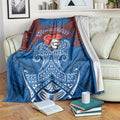 Personalized Newcastle Knights Blanket Polynesian Tribal Pattern Style