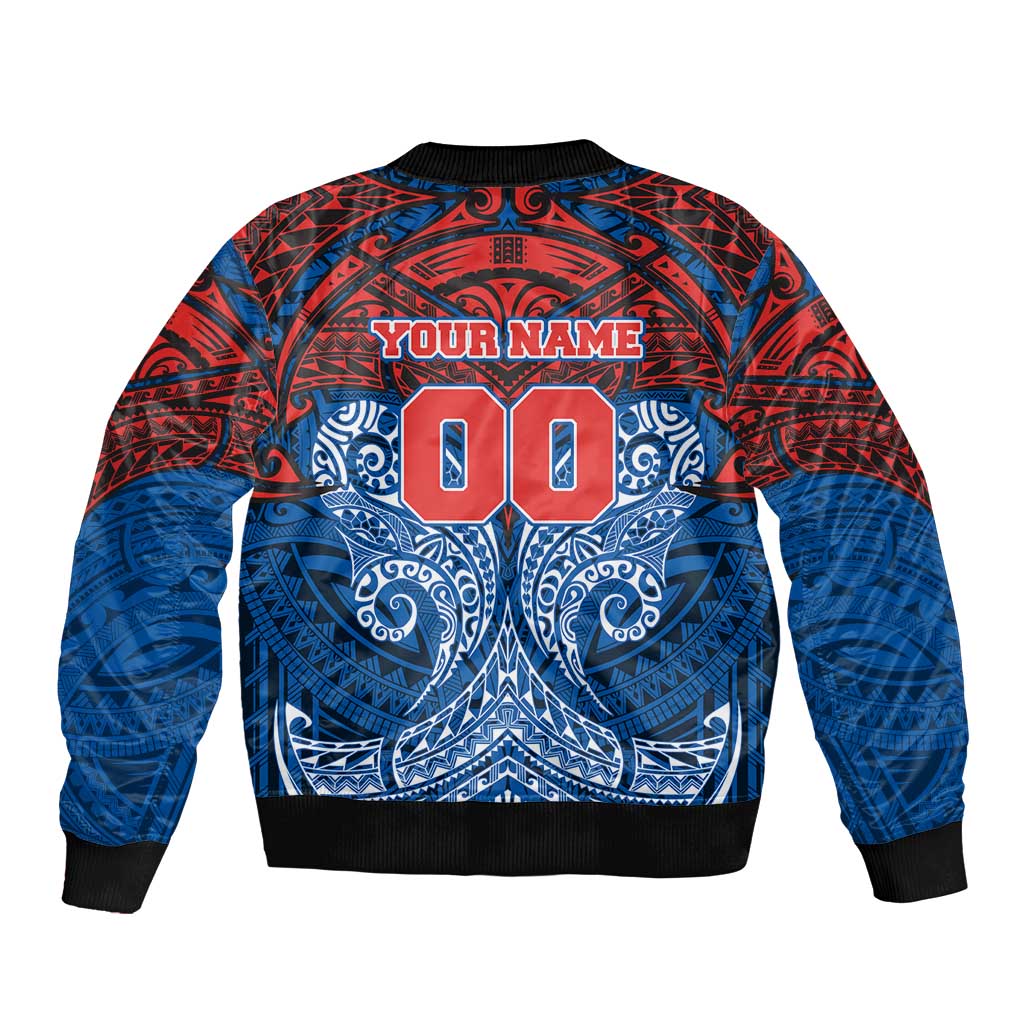Personalized Newcastle Knights Bomber Jacket Polynesian Tribal Pattern Style