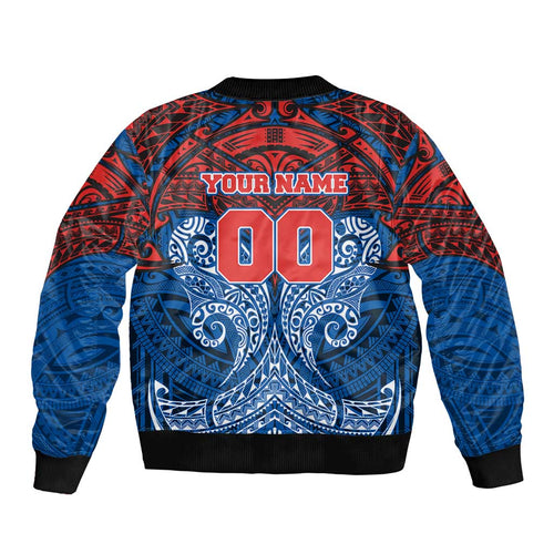 Personalized Newcastle Knights Bomber Jacket Polynesian Tribal Pattern Style