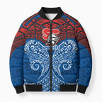 Personalized Newcastle Knights Bomber Puffer Jacket Polynesian Tribal Pattern Style