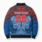 Personalized Newcastle Knights Bomber Puffer Jacket Polynesian Tribal Pattern Style