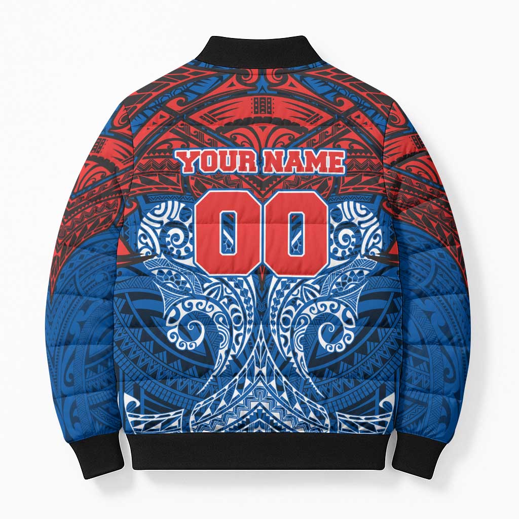 Personalized Newcastle Knights Bomber Puffer Jacket Polynesian Tribal Pattern Style