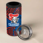 Personalized Newcastle Knights 4 in 1 Can Cooler Tumbler Polynesian Tribal Pattern Style