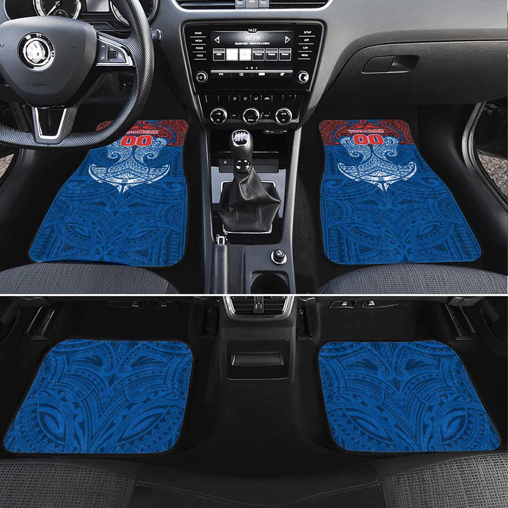 Personalized Newcastle Knights Car Mats Polynesian Tribal Pattern Style