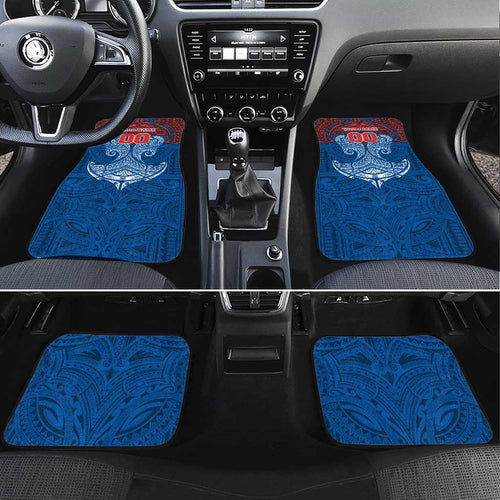 Personalized Newcastle Knights Car Mats Polynesian Tribal Pattern Style