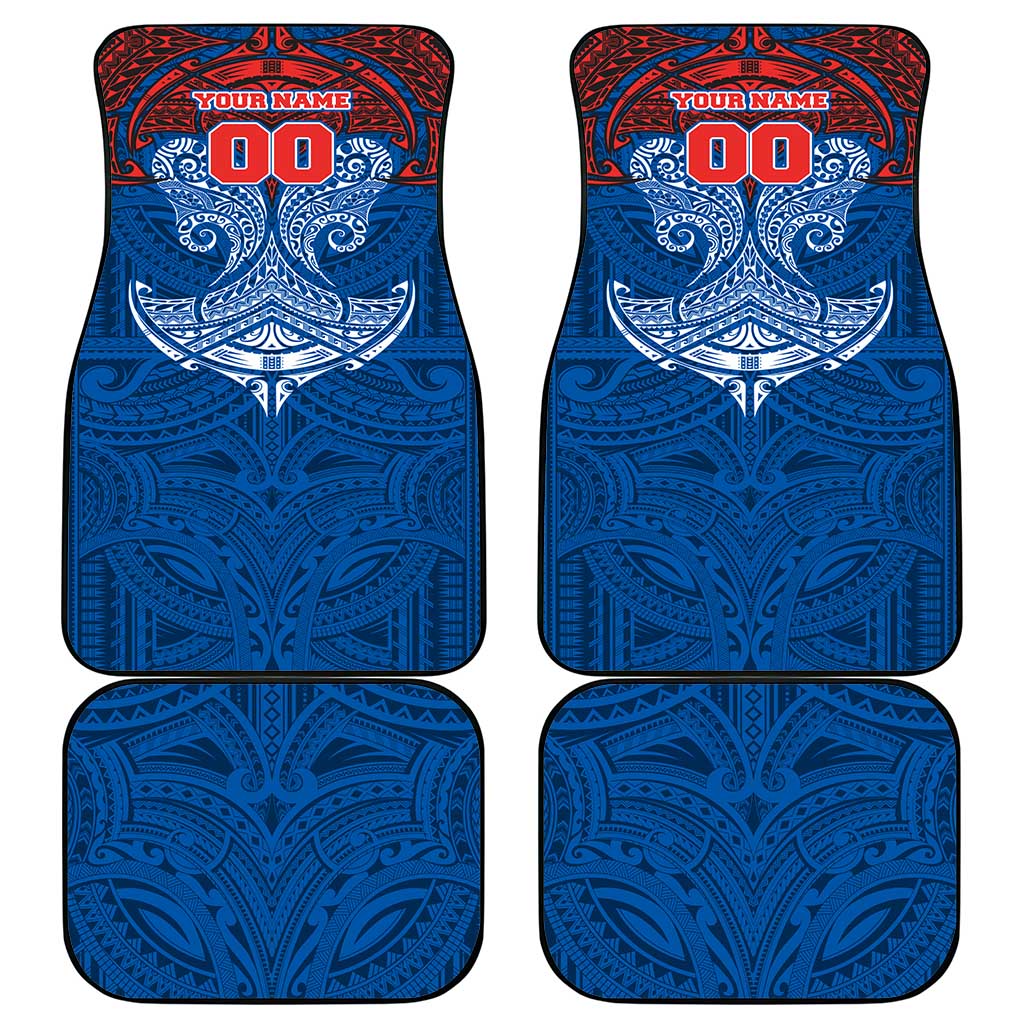 Personalized Newcastle Knights Car Mats Polynesian Tribal Pattern Style