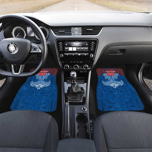 Personalized Newcastle Knights Car Mats Polynesian Tribal Pattern Style
