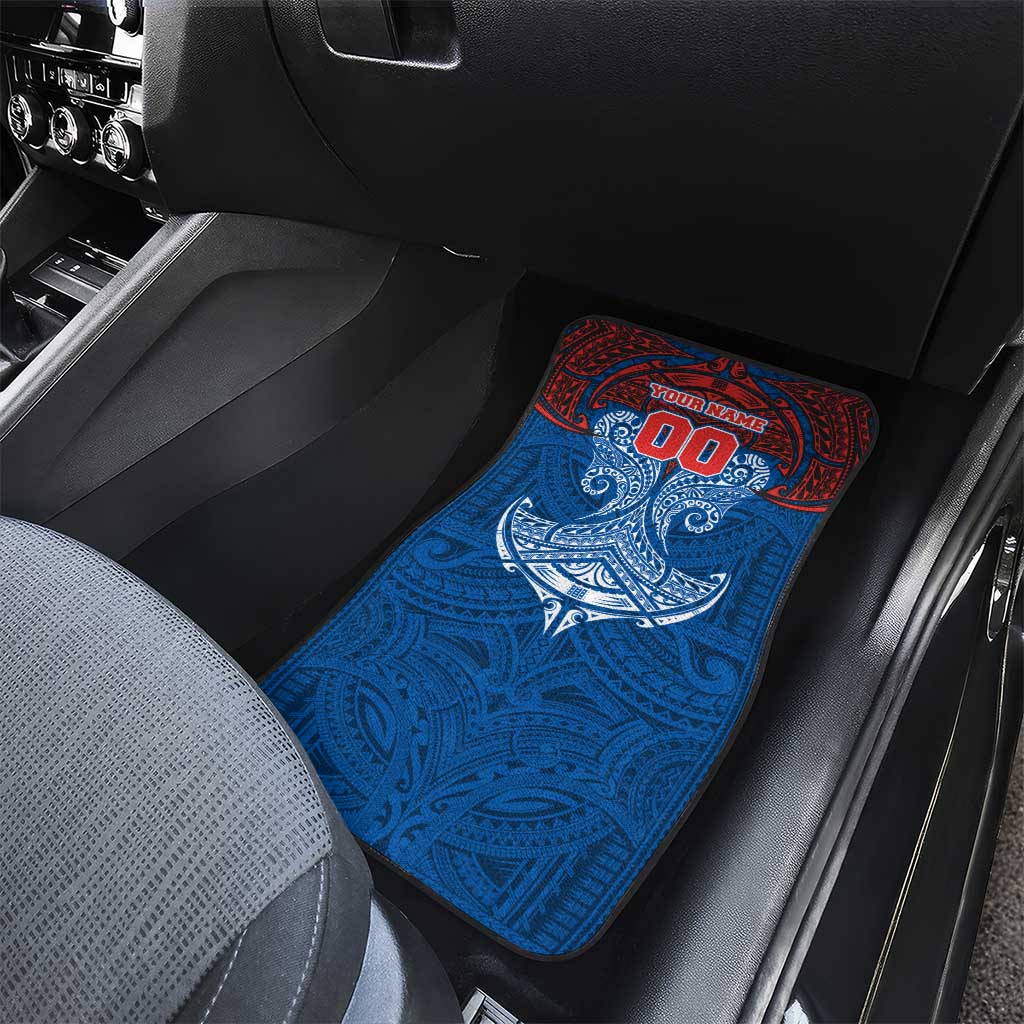 Personalized Newcastle Knights Car Mats Polynesian Tribal Pattern Style
