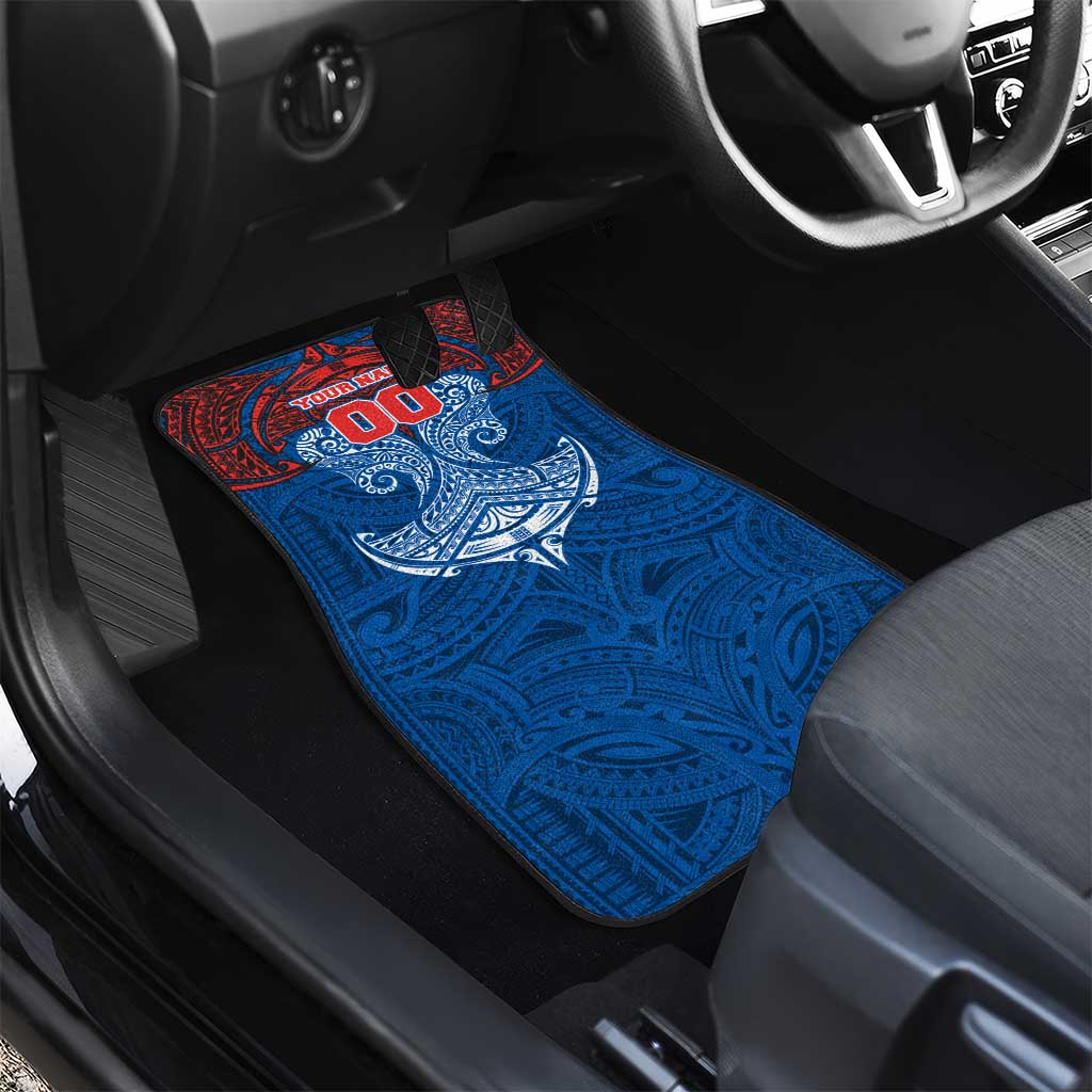 Personalized Newcastle Knights Car Mats Polynesian Tribal Pattern Style