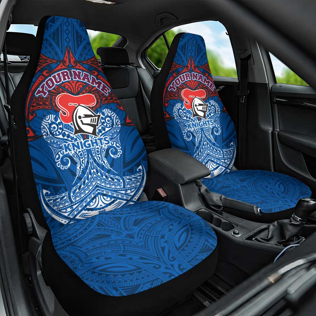 Personalized Newcastle Knights Car Seat Cover Polynesian Tribal Pattern Style