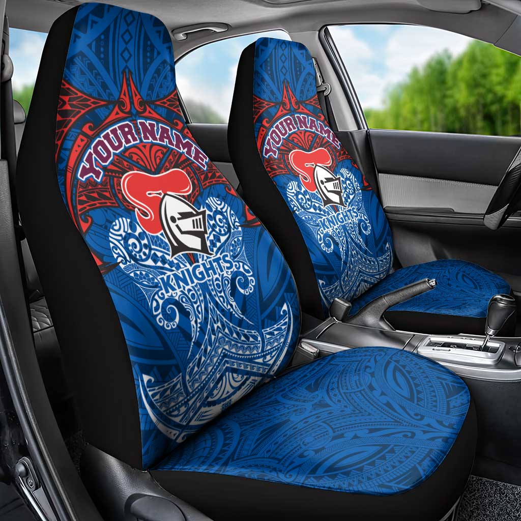 Personalized Newcastle Knights Car Seat Cover Polynesian Tribal Pattern Style