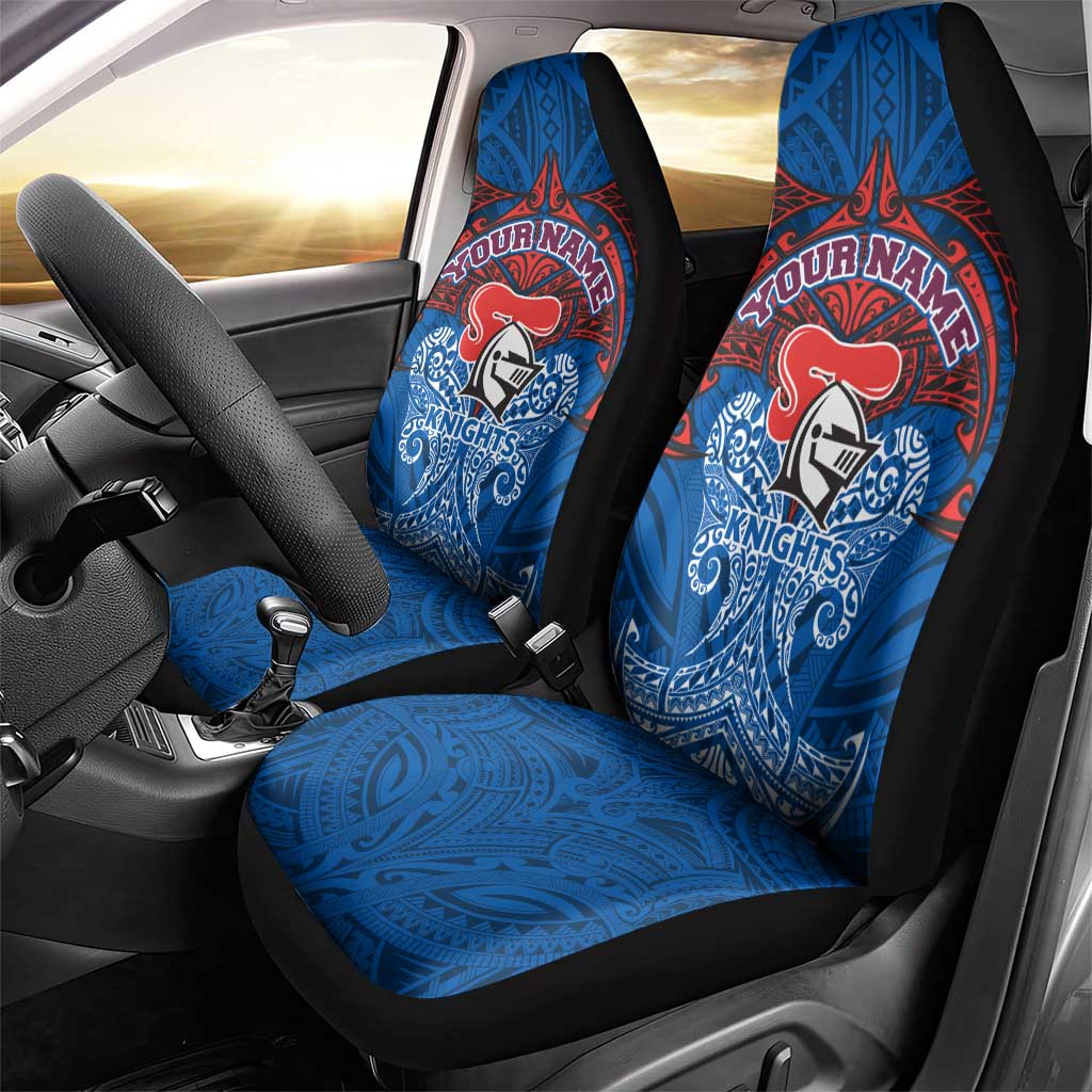 Personalized Newcastle Knights Car Seat Cover Polynesian Tribal Pattern Style