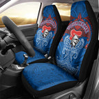 Personalized Newcastle Knights Car Seat Cover Polynesian Tribal Pattern Style