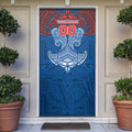 Personalized Newcastle Knights Door Cover Polynesian Tribal Pattern Style