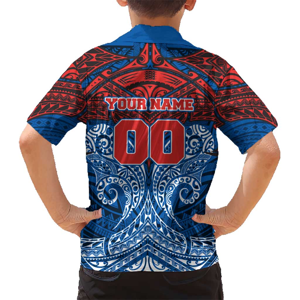 Personalized Newcastle Knights Family Matching Long Sleeve Bodycon Dress and Hawaiian Shirt Polynesian Tribal Pattern Style