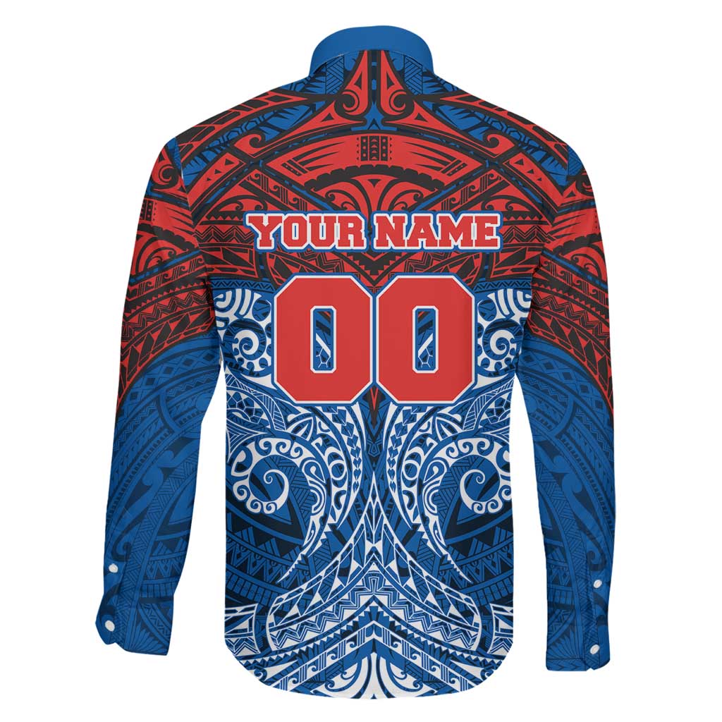 Personalized Newcastle Knights Family Matching Off Shoulder Short Dress and Hawaiian Shirt Polynesian Tribal Pattern Style