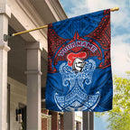 Personalized Newcastle Knights Garden Flag Polynesian Tribal Pattern Style