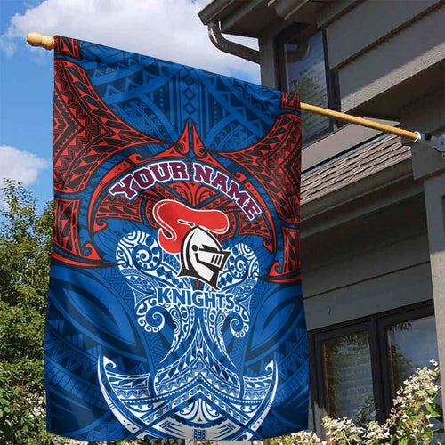 Personalized Newcastle Knights Garden Flag Polynesian Tribal Pattern Style