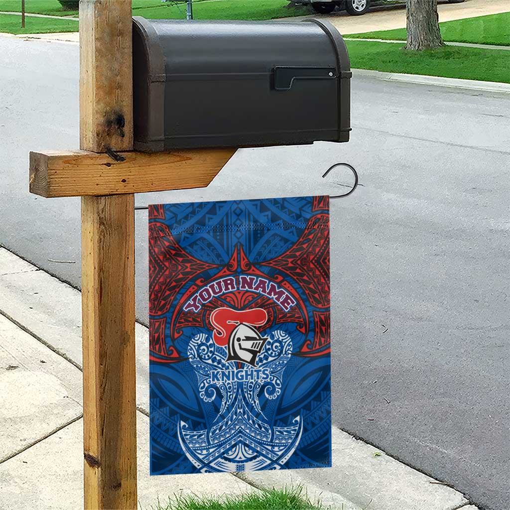 Personalized Newcastle Knights Garden Flag Polynesian Tribal Pattern Style