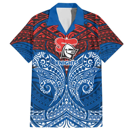 Personalized Newcastle Knights Hawaiian Shirt Polynesian Tribal Pattern Style