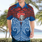 Personalized Newcastle Knights Hawaiian Shirt Polynesian Tribal Pattern Style