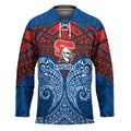 Personalized Newcastle Knights Hockey Jersey Polynesian Tribal Pattern Style