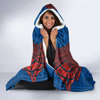 Personalized Newcastle Knights Hooded Blanket Polynesian Tribal Pattern Style