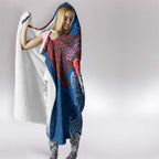 Personalized Newcastle Knights Hooded Blanket Polynesian Tribal Pattern Style