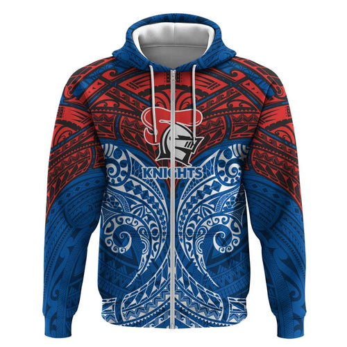 Personalized Newcastle Knights Hoodie Polynesian Tribal Pattern Style