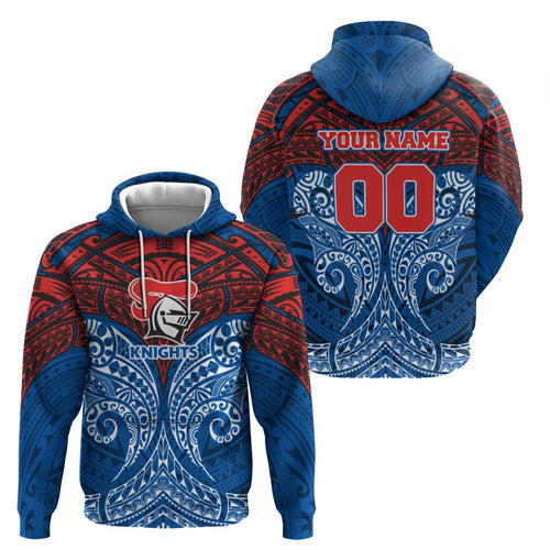 Personalized Newcastle Knights Hoodie Polynesian Tribal Pattern Style
