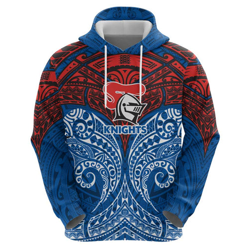 Personalized Newcastle Knights Hoodie Polynesian Tribal Pattern Style