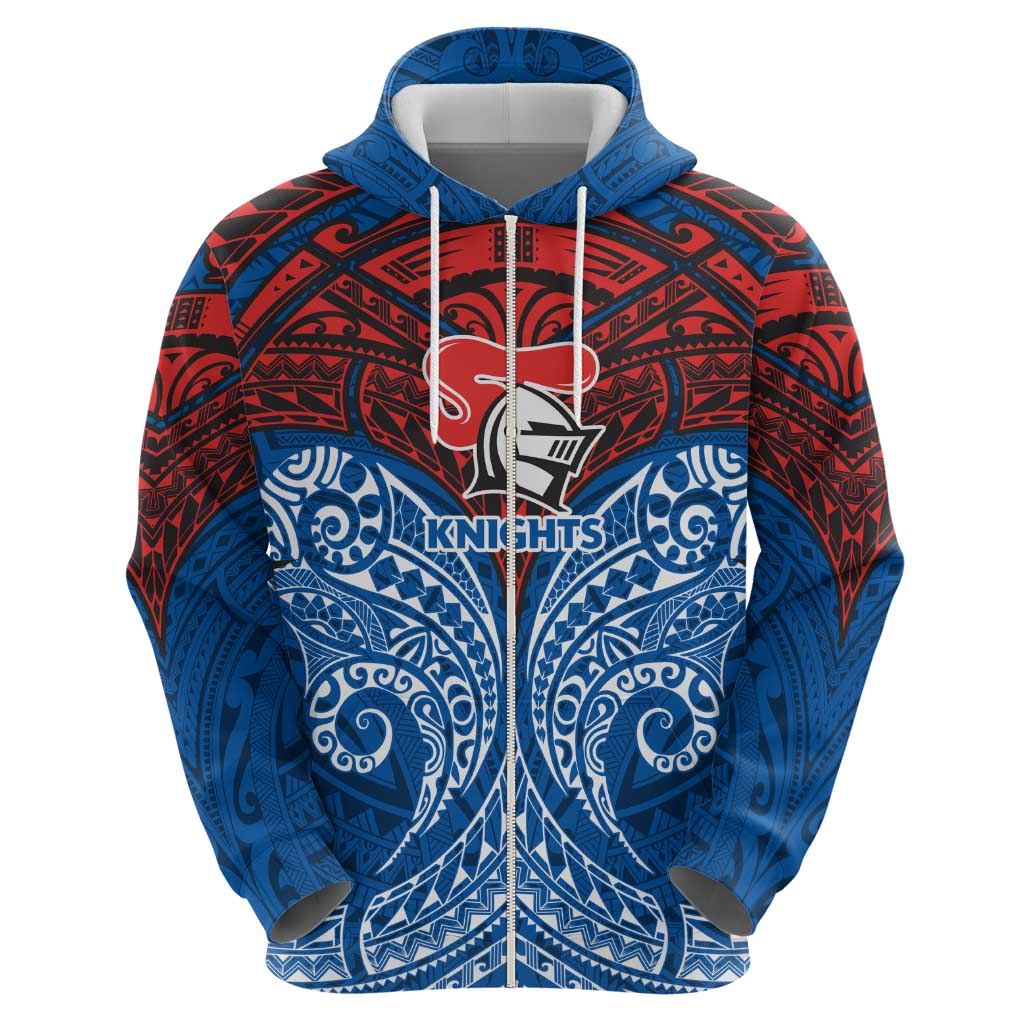 Personalized Newcastle Knights Hoodie Polynesian Tribal Pattern Style