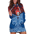 Personalized Newcastle Knights Hoodie Dress Polynesian Tribal Pattern Style