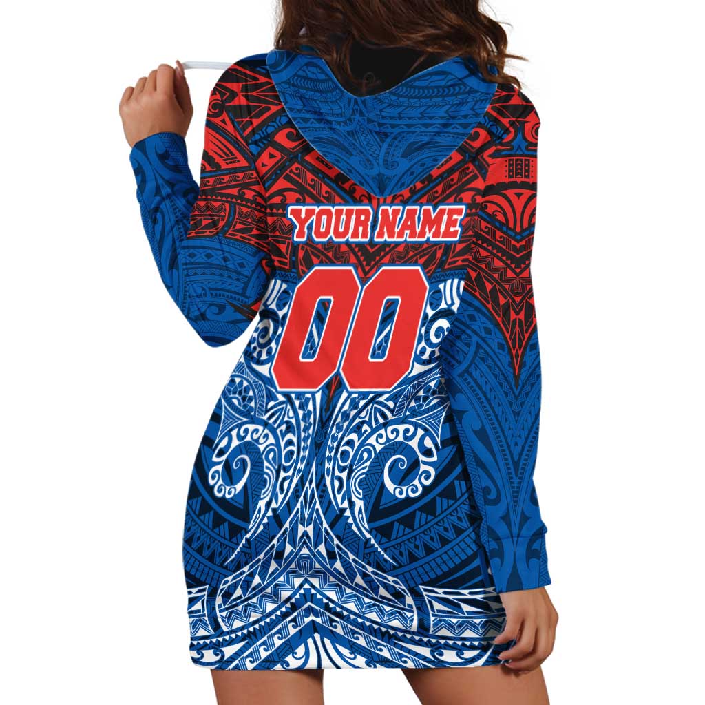 Personalized Newcastle Knights Hoodie Dress Polynesian Tribal Pattern Style