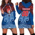 Personalized Newcastle Knights Hoodie Dress Polynesian Tribal Pattern Style