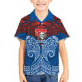 Personalized Newcastle Knights Kid Hawaiian Shirt Polynesian Tribal Pattern Style