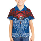 Personalized Newcastle Knights Kid Hawaiian Shirt Polynesian Tribal Pattern Style