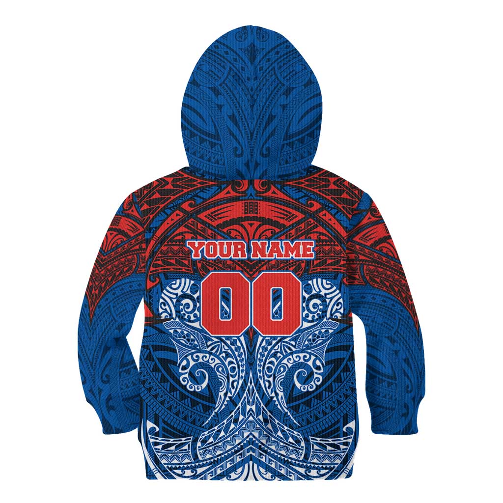 Personalized Newcastle Knights Kid Hoodie Polynesian Tribal Pattern Style
